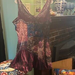 Colorful Patchwork Print Top